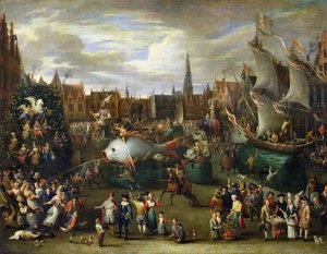 アントワープでのフェスティバル 作： Alexander van Bredael